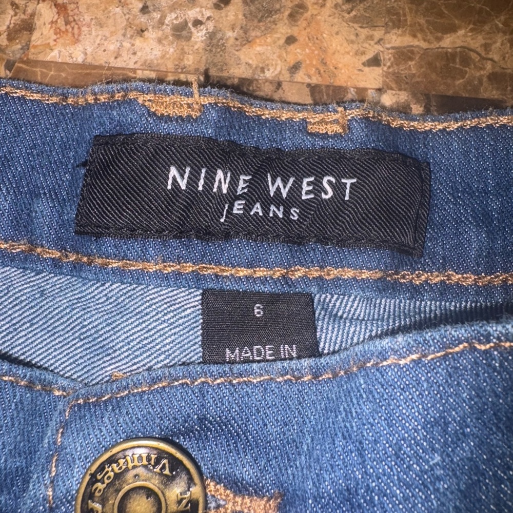 Nine West Denim Jeans with Brass Button